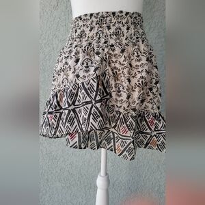Free People Black and White A-Line Skirt
